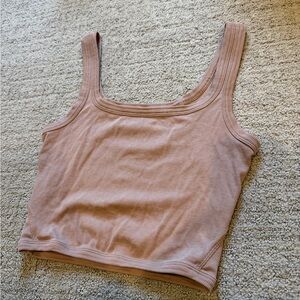 lululemon athletica Ribbed Tank Top - Light Brown
